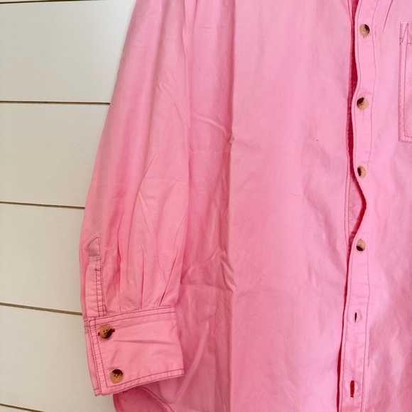 NWOT FREE PEOPLE We The Free Freddie Shirt Button Down Fairy Tale Pink XS/S - Picture 7 of 16